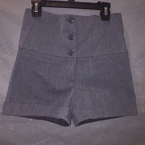High Waisted Button up Cuff Shorts Juniors S Small